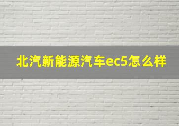 北汽新能源汽车ec5怎么样