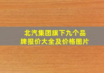 北汽集团旗下九个品牌报价大全及价格图片