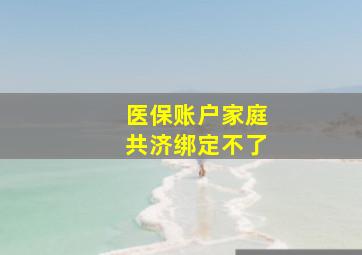 医保账户家庭共济绑定不了