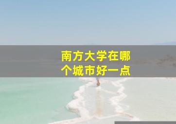 南方大学在哪个城市好一点