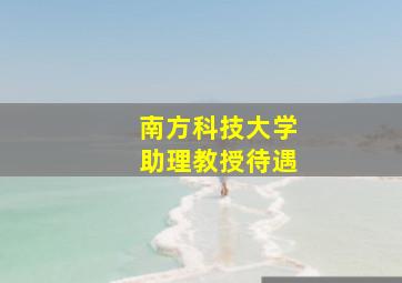 南方科技大学助理教授待遇