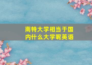 南特大学相当于国内什么大学呢英语