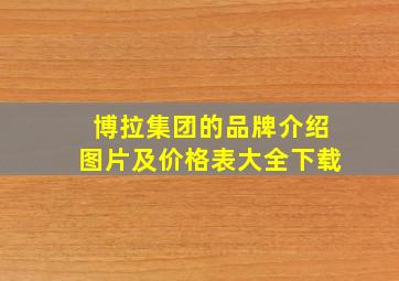 博拉集团的品牌介绍图片及价格表大全下载