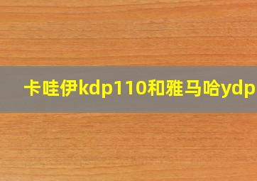 卡哇伊kdp110和雅马哈ydp143