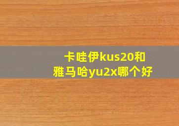 卡哇伊kus20和雅马哈yu2x哪个好