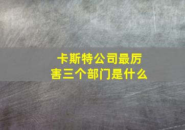 卡斯特公司最厉害三个部门是什么