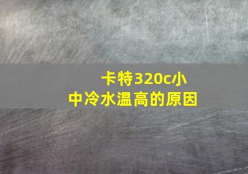 卡特320c小中冷水温高的原因