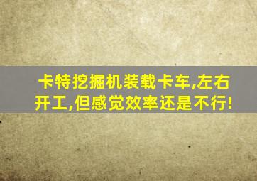 卡特挖掘机装载卡车,左右开工,但感觉效率还是不行!