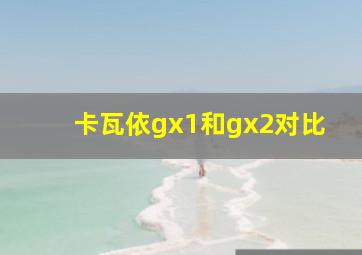 卡瓦依gx1和gx2对比