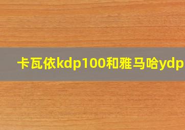 卡瓦依kdp100和雅马哈ydp103