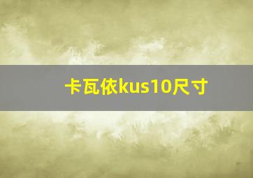 卡瓦依kus10尺寸