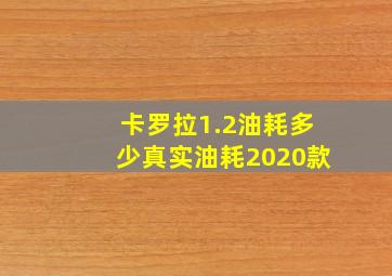 卡罗拉1.2油耗多少真实油耗2020款