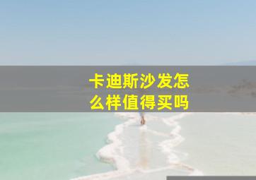 卡迪斯沙发怎么样值得买吗