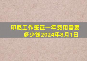 印尼工作签证一年费用需要多少钱2024年8月1日