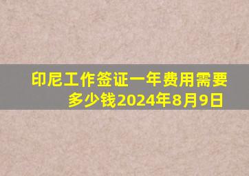 印尼工作签证一年费用需要多少钱2024年8月9日