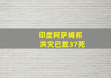 印度阿萨姆邦洪灾已致37死