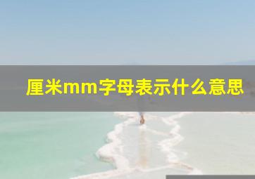 厘米mm字母表示什么意思