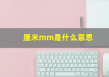 厘米mm是什么意思