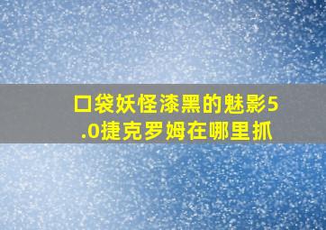 口袋妖怪漆黑的魅影5.0捷克罗姆在哪里抓