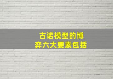 古诺模型的博弈六大要素包括