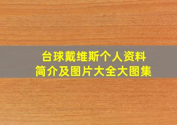 台球戴维斯个人资料简介及图片大全大图集