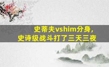 史蒂夫vshim分身,史诗级战斗打了三天三夜