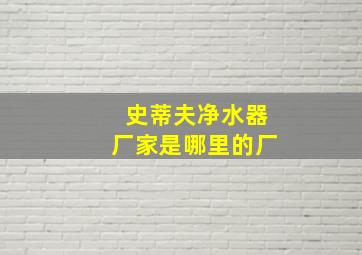 史蒂夫净水器厂家是哪里的厂