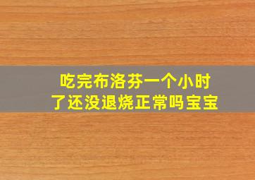 吃完布洛芬一个小时了还没退烧正常吗宝宝