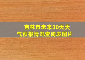 吉林市未来30天天气预报情况查询表图片