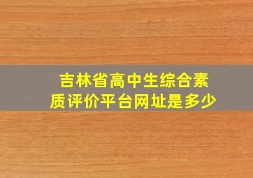 吉林省高中生综合素质评价平台网址是多少