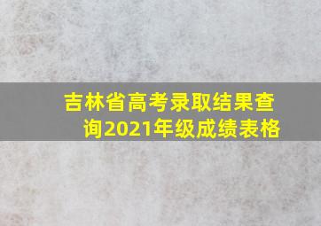 吉林省高考录取结果查询2021年级成绩表格