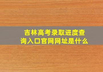 吉林高考录取进度查询入口官网网址是什么