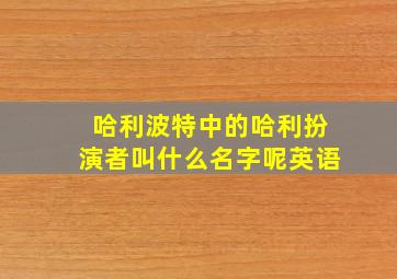 哈利波特中的哈利扮演者叫什么名字呢英语