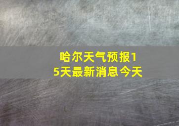 哈尔天气预报15天最新消息今天