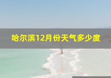 哈尔滨12月份天气多少度