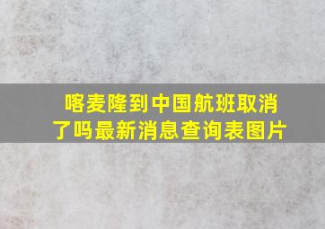 喀麦隆到中国航班取消了吗最新消息查询表图片