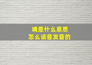 噙是什么意思怎么读音发音的