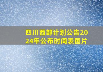 四川西部计划公告2024年公布时间表图片