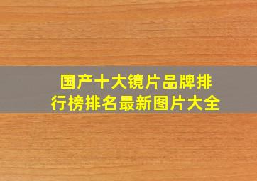 国产十大镜片品牌排行榜排名最新图片大全