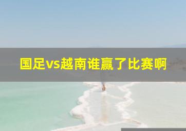 国足vs越南谁赢了比赛啊