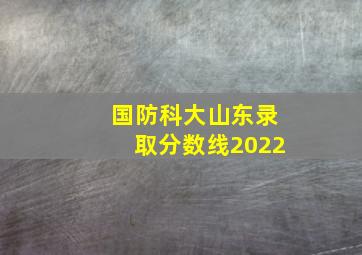 国防科大山东录取分数线2022