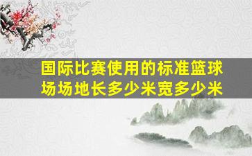 国际比赛使用的标准篮球场场地长多少米宽多少米