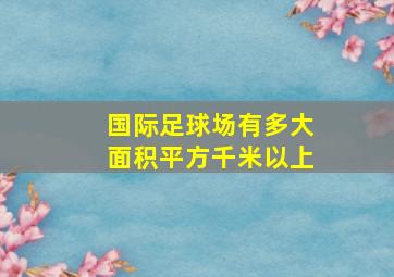 国际足球场有多大面积平方千米以上