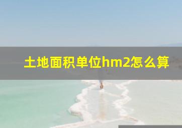 土地面积单位hm2怎么算