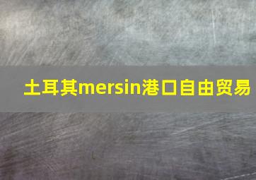 土耳其mersin港口自由贸易