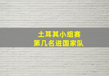 土耳其小组赛第几名进国家队