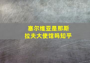 塞尔维亚是那斯拉夫大使馆吗知乎