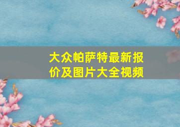 大众帕萨特最新报价及图片大全视频