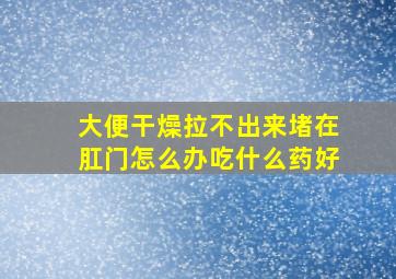 大便干燥拉不出来堵在肛门怎么办吃什么药好