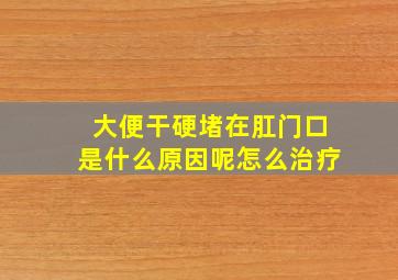 大便干硬堵在肛门口是什么原因呢怎么治疗